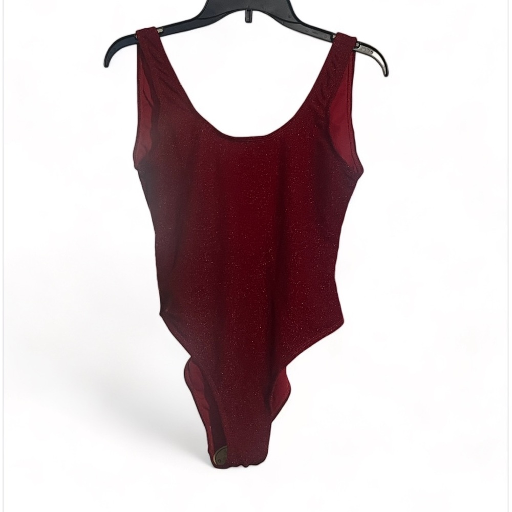 SHEKINI ☀️ Sparkle Metallic Bikini Low Back One Piece Swimsuits